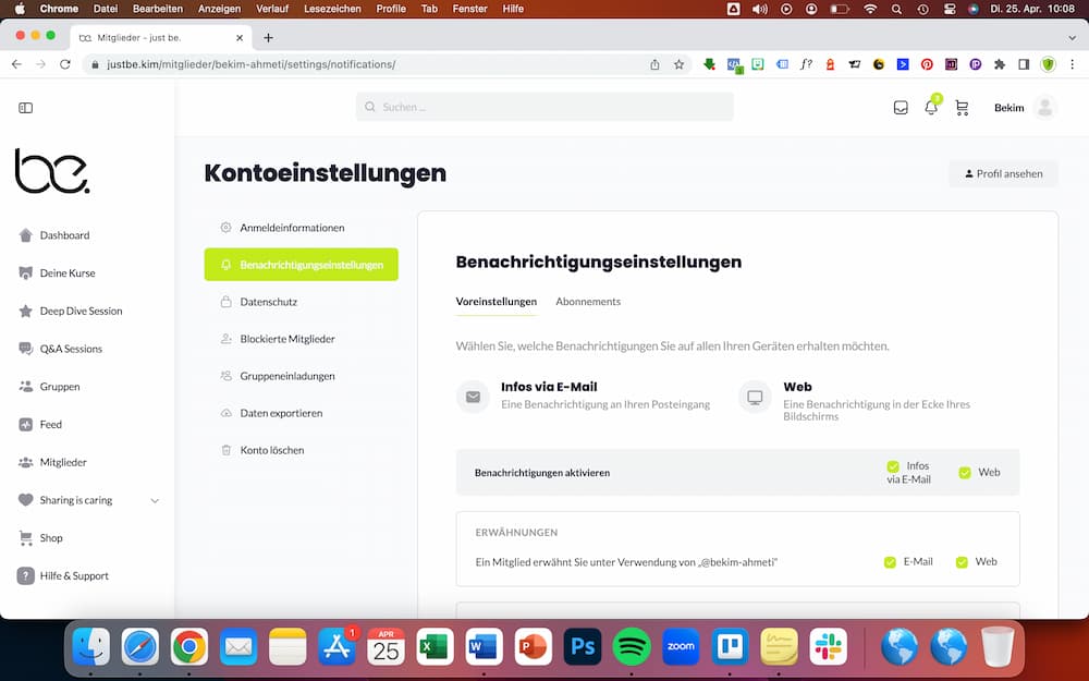 benachrichtigungen anpassen1